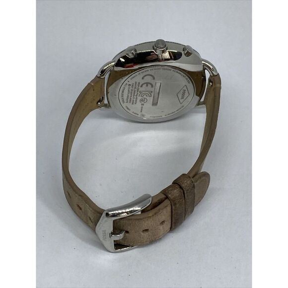 Fossil FTW1200 Women's Sand Leather Silver Analog Dial Hybrid Smartwatch XX706 - Picture 10 of 12
